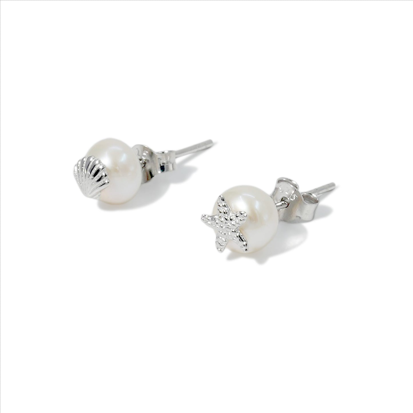 EARRING MIS MATCHED NAUTICA WITH RHODIUM PLATED