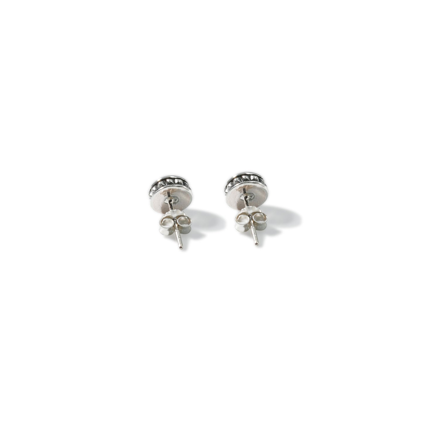EARRING STUD ROUND SKULL