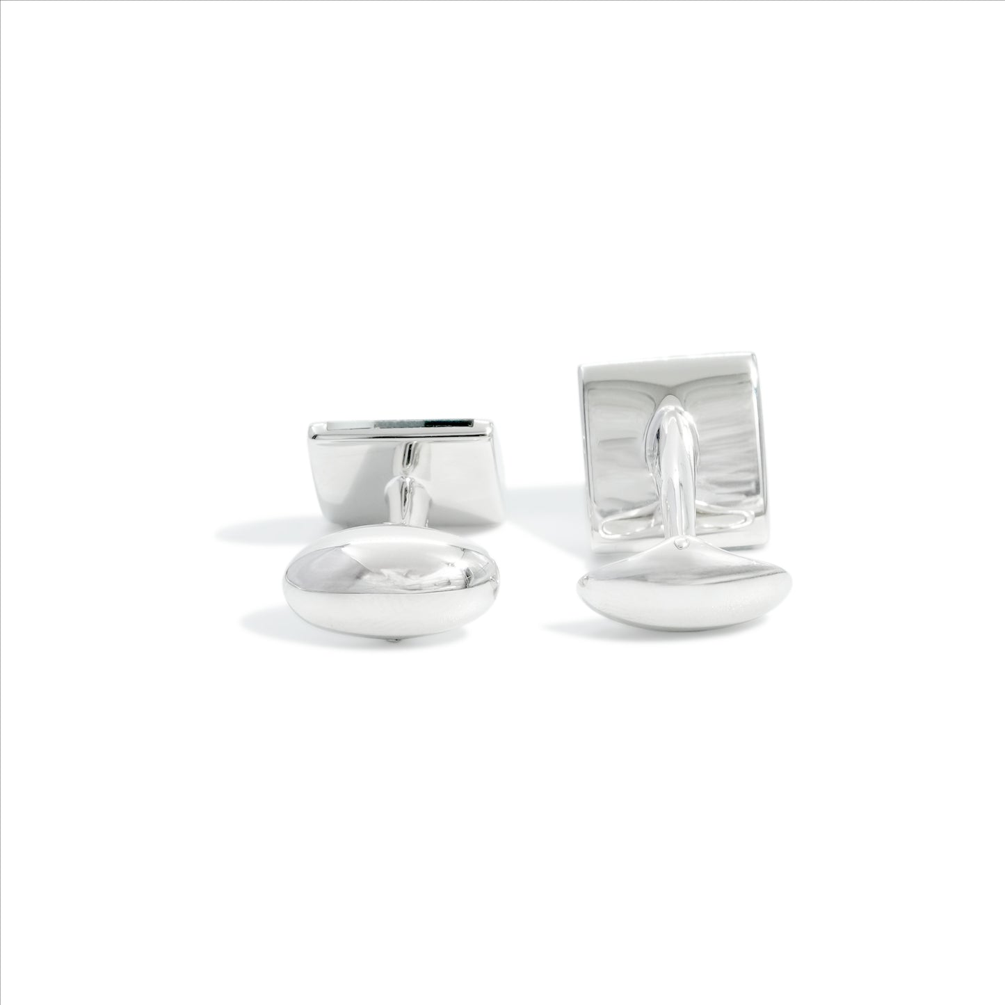 CUFFLINK GRADATION 15TH ANNIVERSARY RODHIUM PLATED