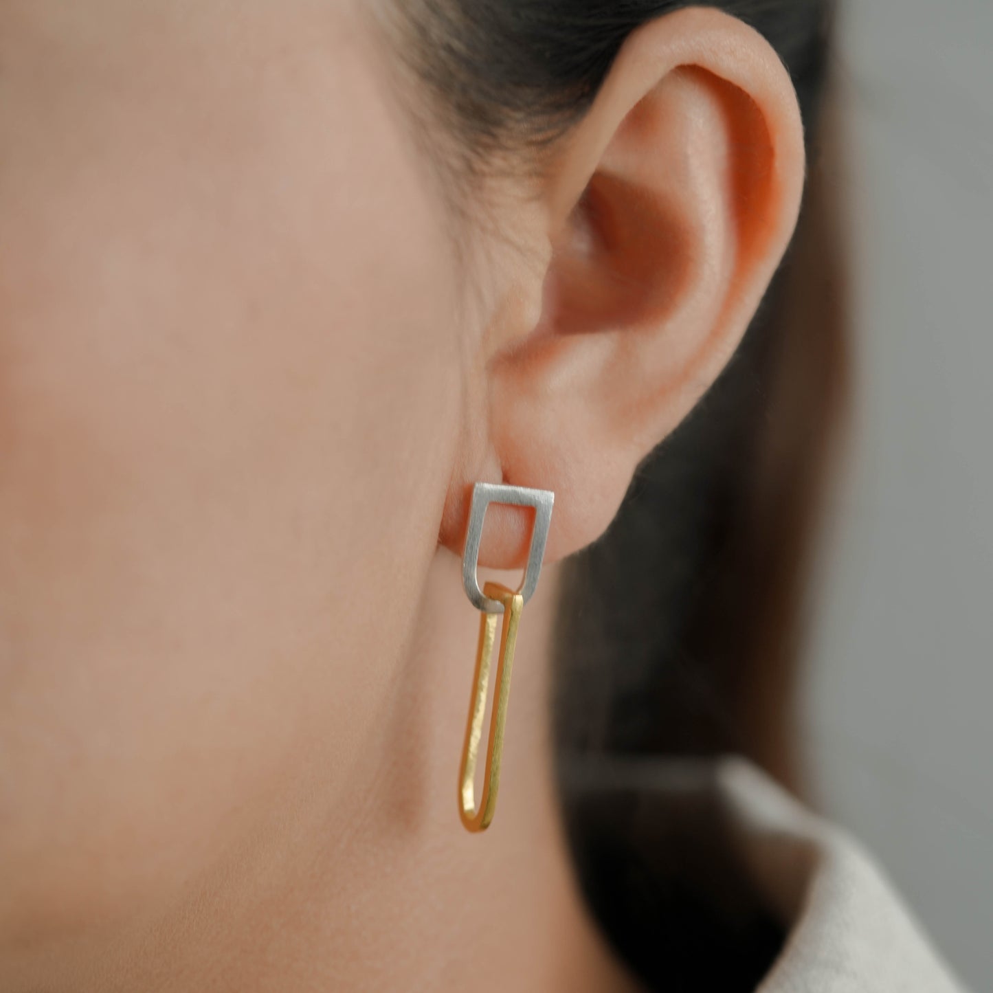 EARRING LINK 18K GOLD PLATED