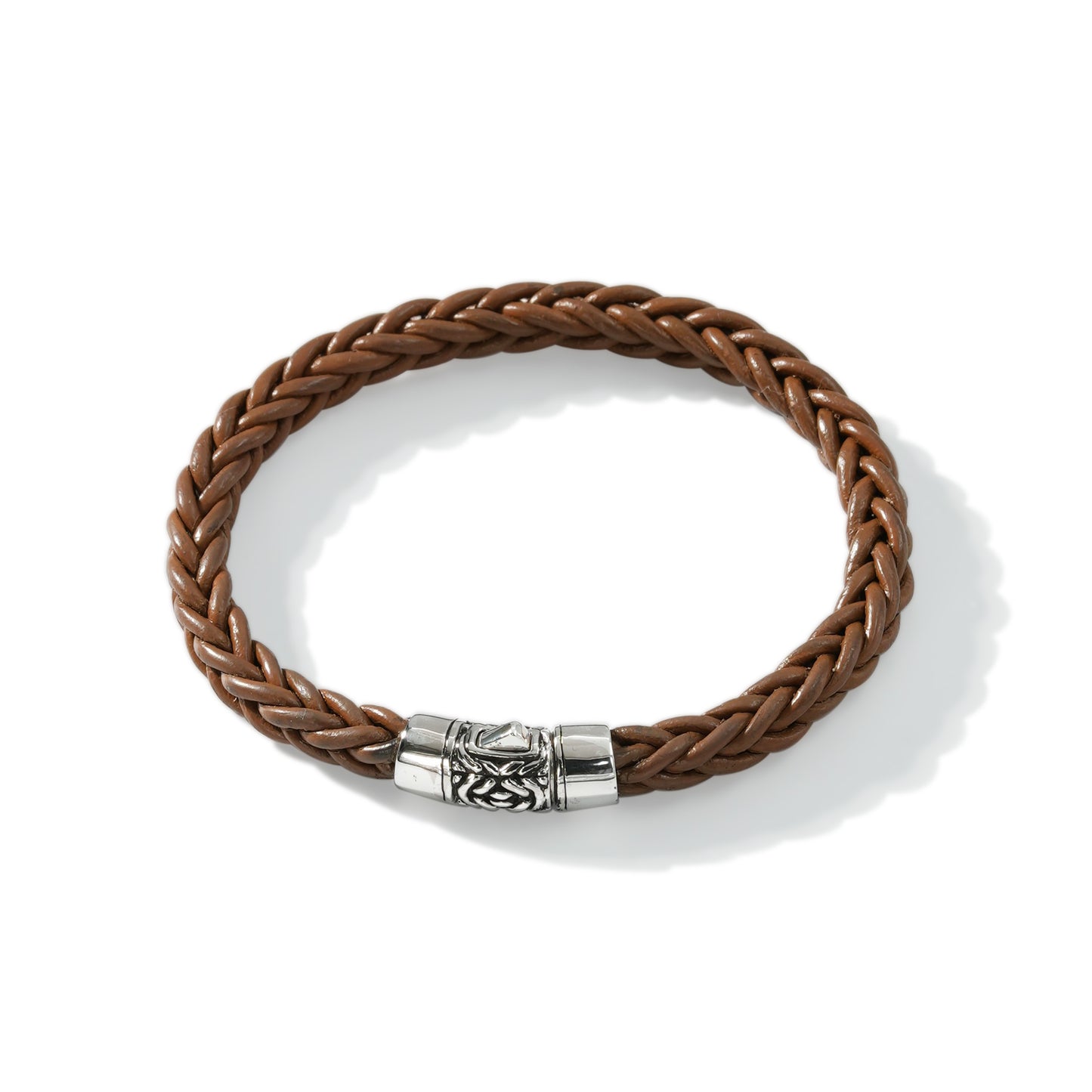BRACELET LEATHER CLAPS BYZANTINE