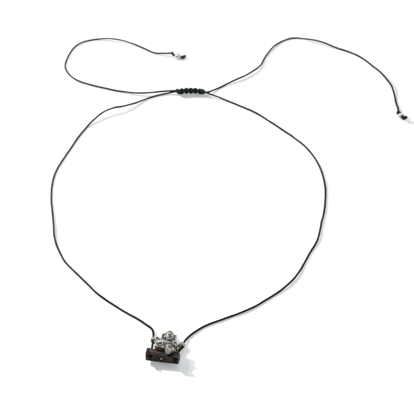 NECKLACE SHAMBALA GANESH SWING PALM WOOD