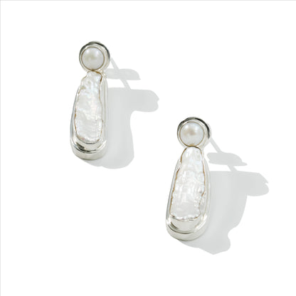 EARRING WITH FRESH WATER AND KESHI PEARL