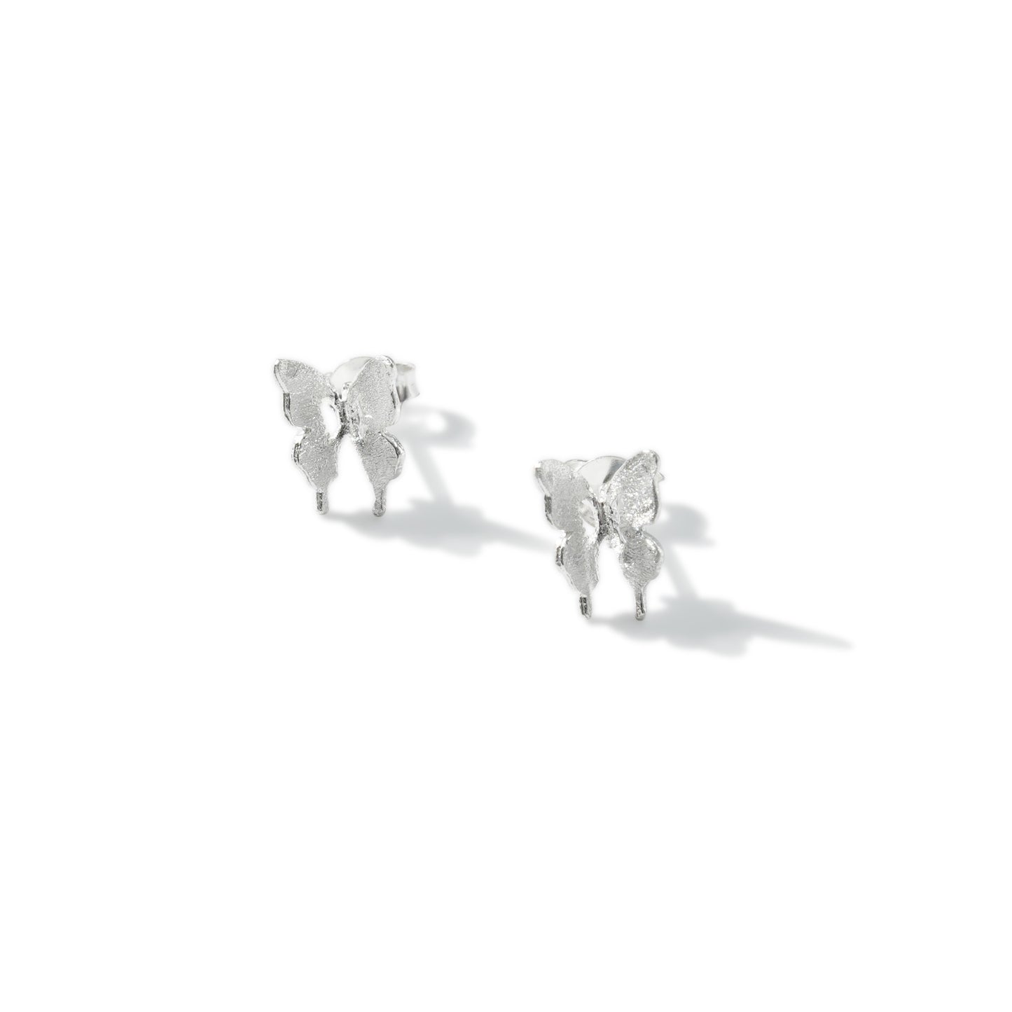 EARRING BUTTERFLY BRUSHED