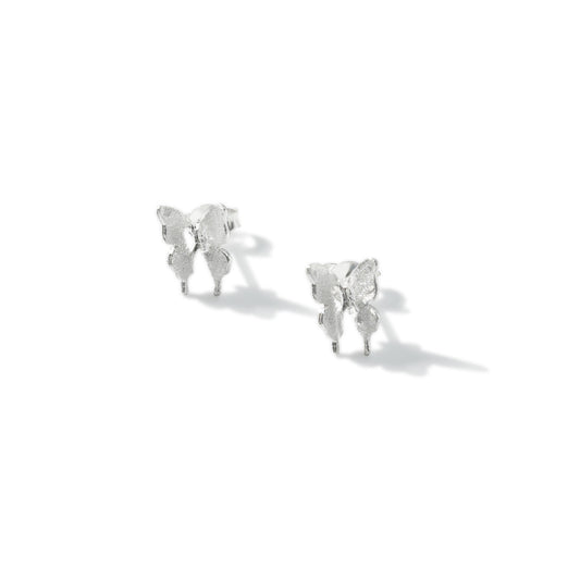 EARRING BUTTERFLY BRUSHED