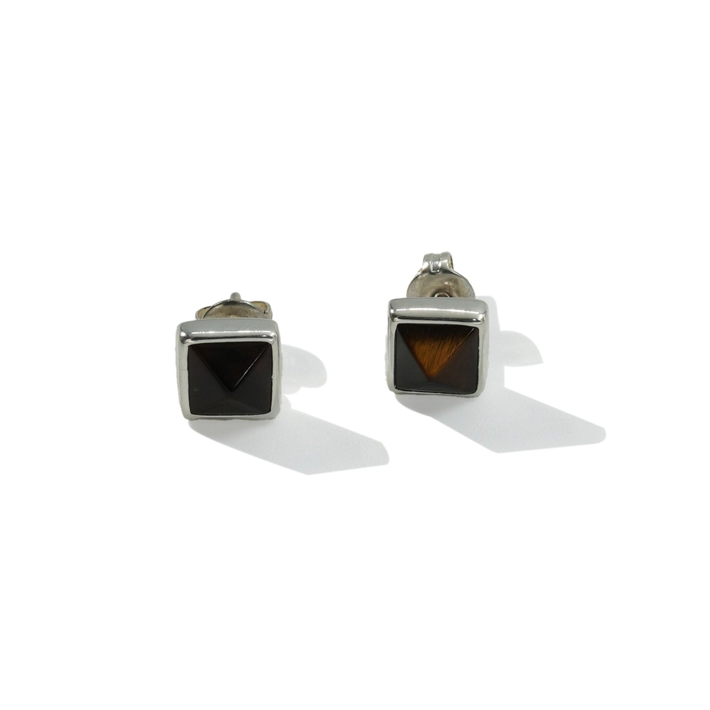 EARRING STUD TIGER EYE
