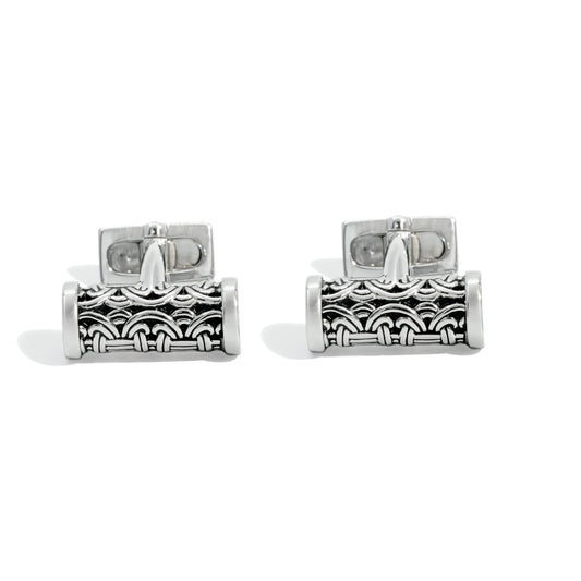CUFFLINK BYZANTINE 15TH ANNIVERARY RODHUM PLATED