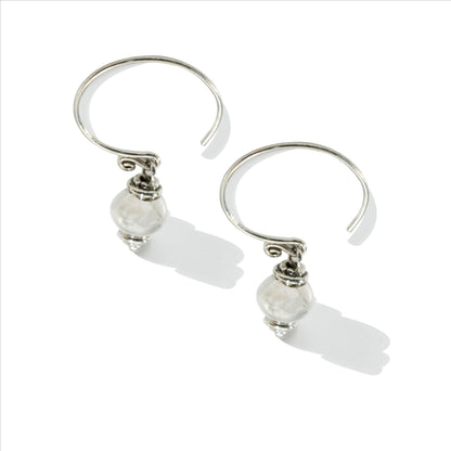 EARRING HOOP BALL PLAIN