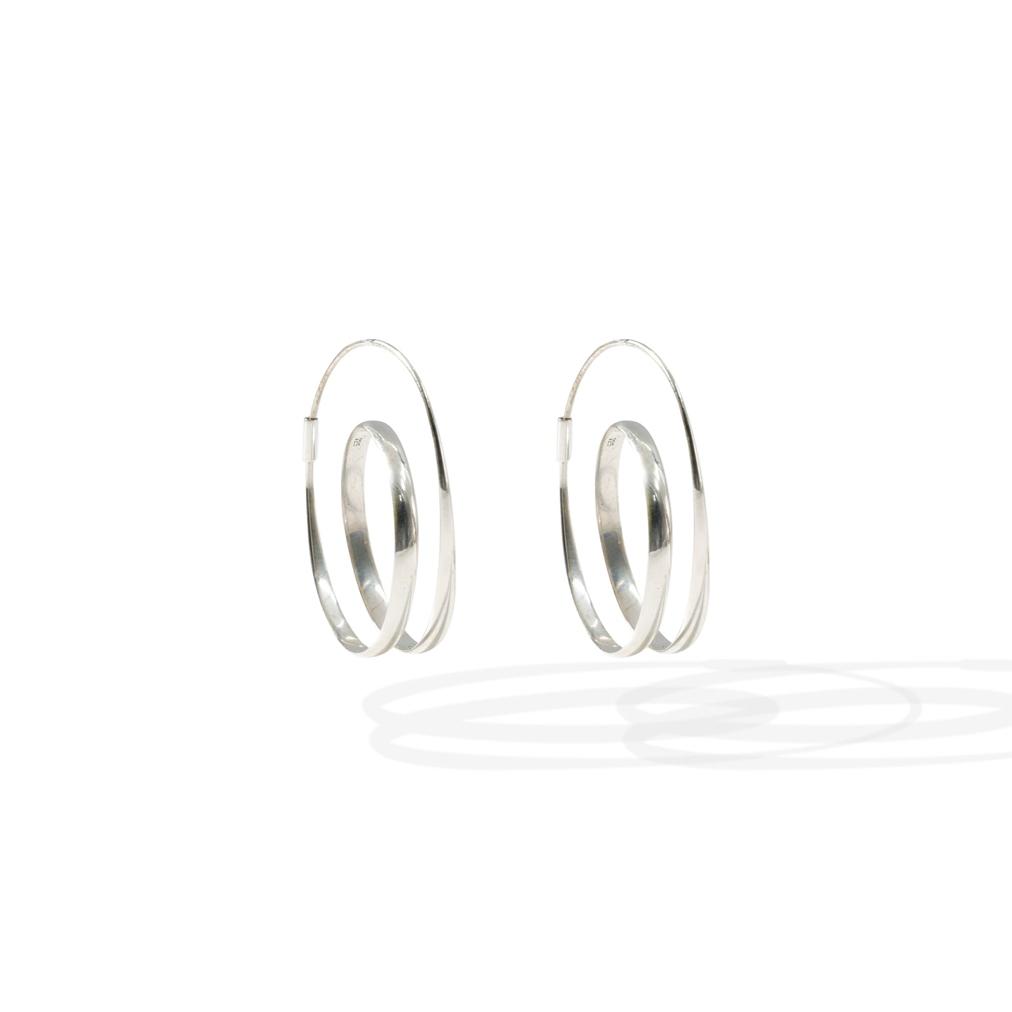 EARRING SWIRL PLAIN