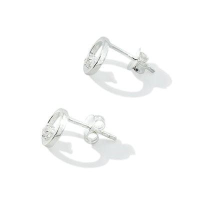EARRING ROUND ZIRCONIA