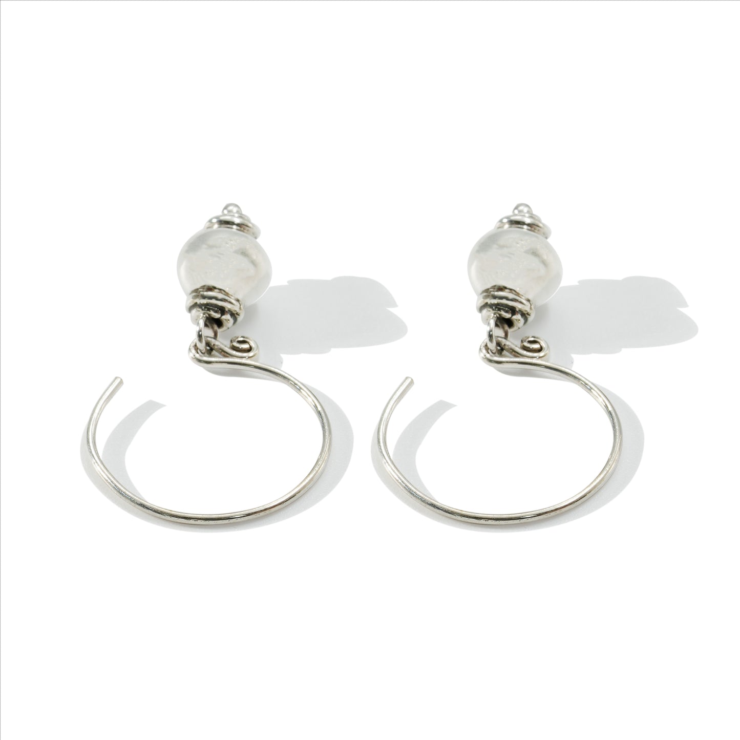 EARRING HOOP BALL PLAIN