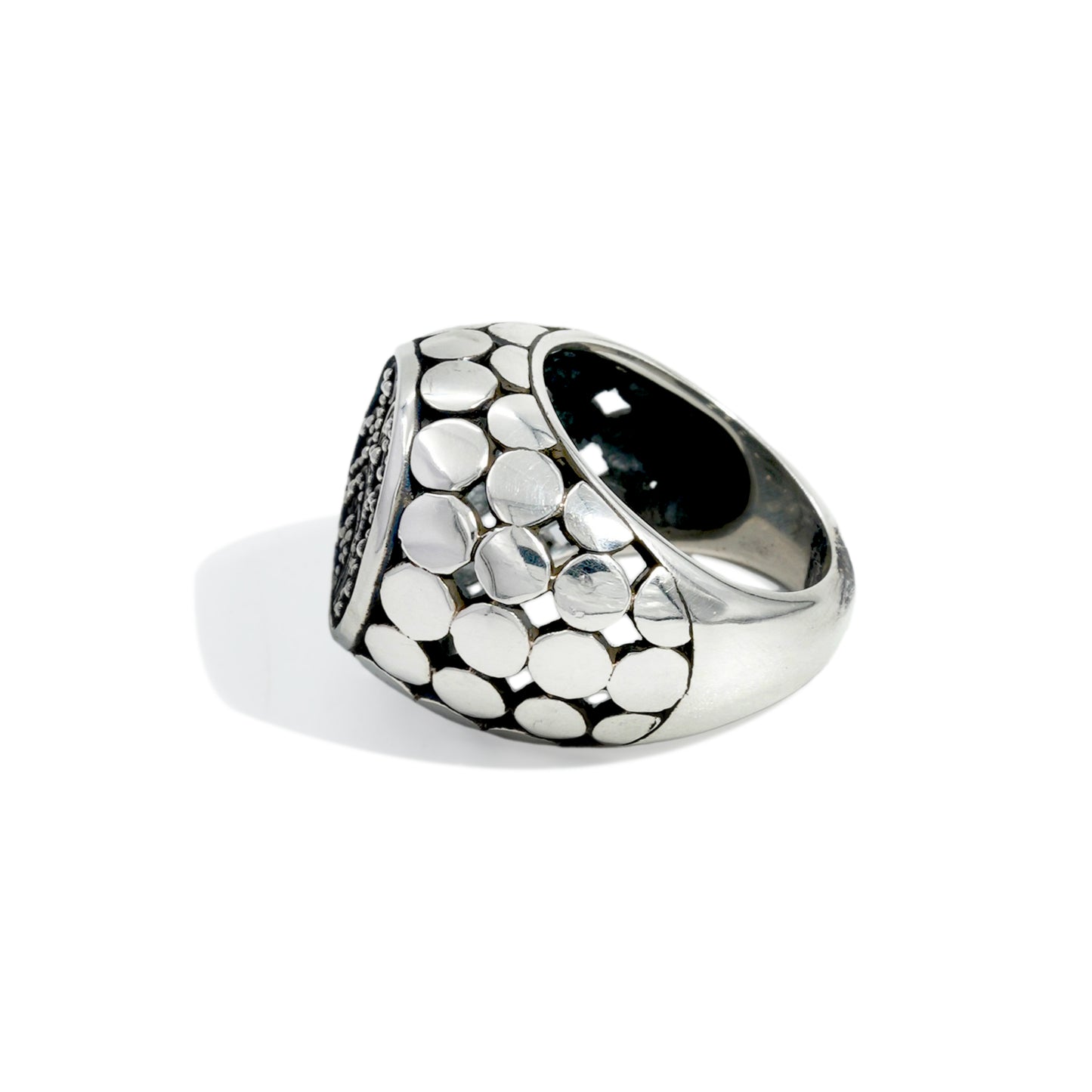 RING DOME SILVER DOT BUN