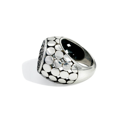 RING DOME SILVER DOT BUN
