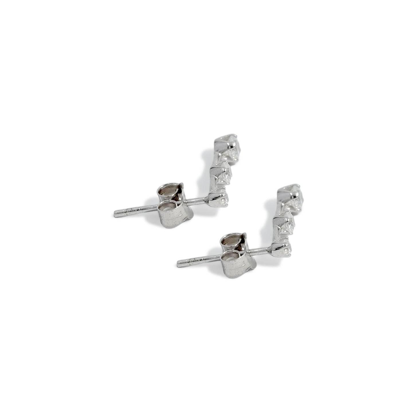 EARRING SIRCON WITH RHODIUM PLATED
