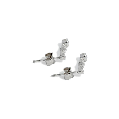 EARRING SIRCON WITH RHODIUM PLATED