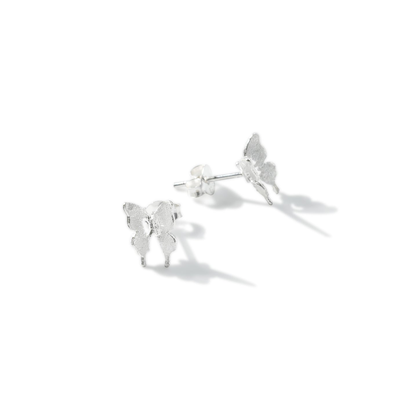 EARRING BUTTERFLY BRUSHED