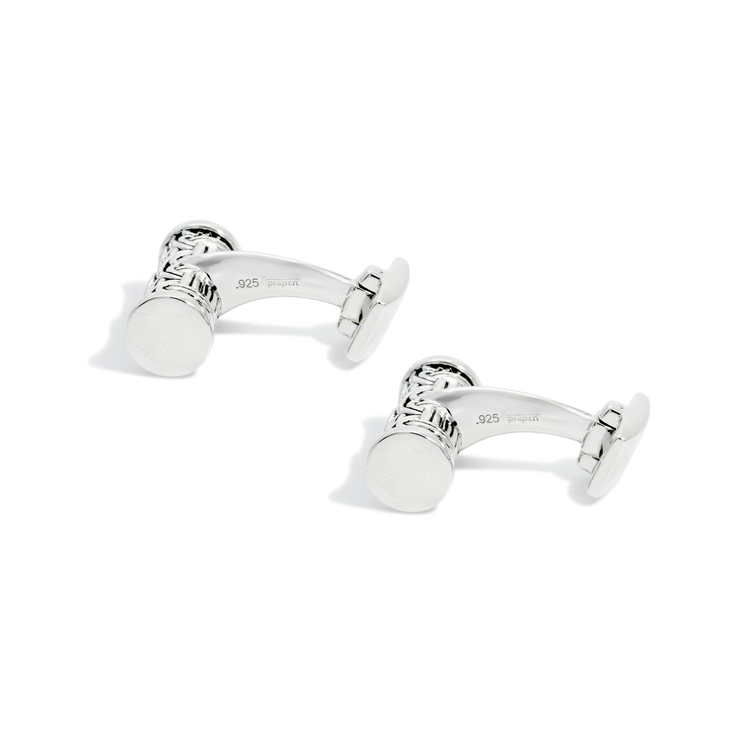 CUFFLINK BYZANTINE 15TH ANNIVERARY RODHUM PLATED