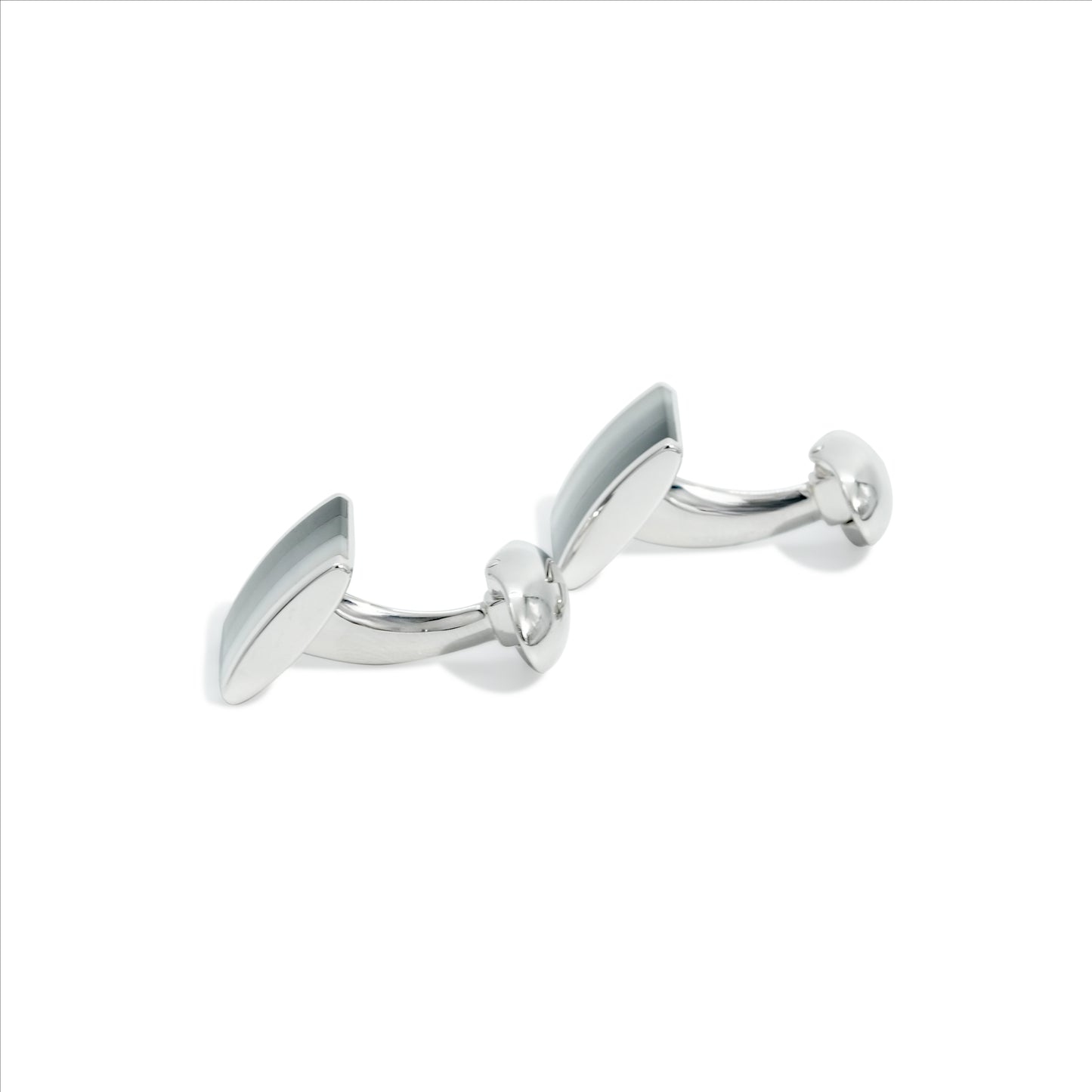 CUFFLINK GRADATION 15TH ANNIVERSARY RODHIUM PLATED