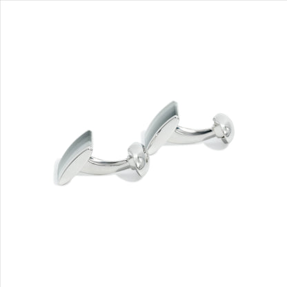 CUFFLINK GRADATION 15TH ANNIVERSARY RODHIUM PLATED