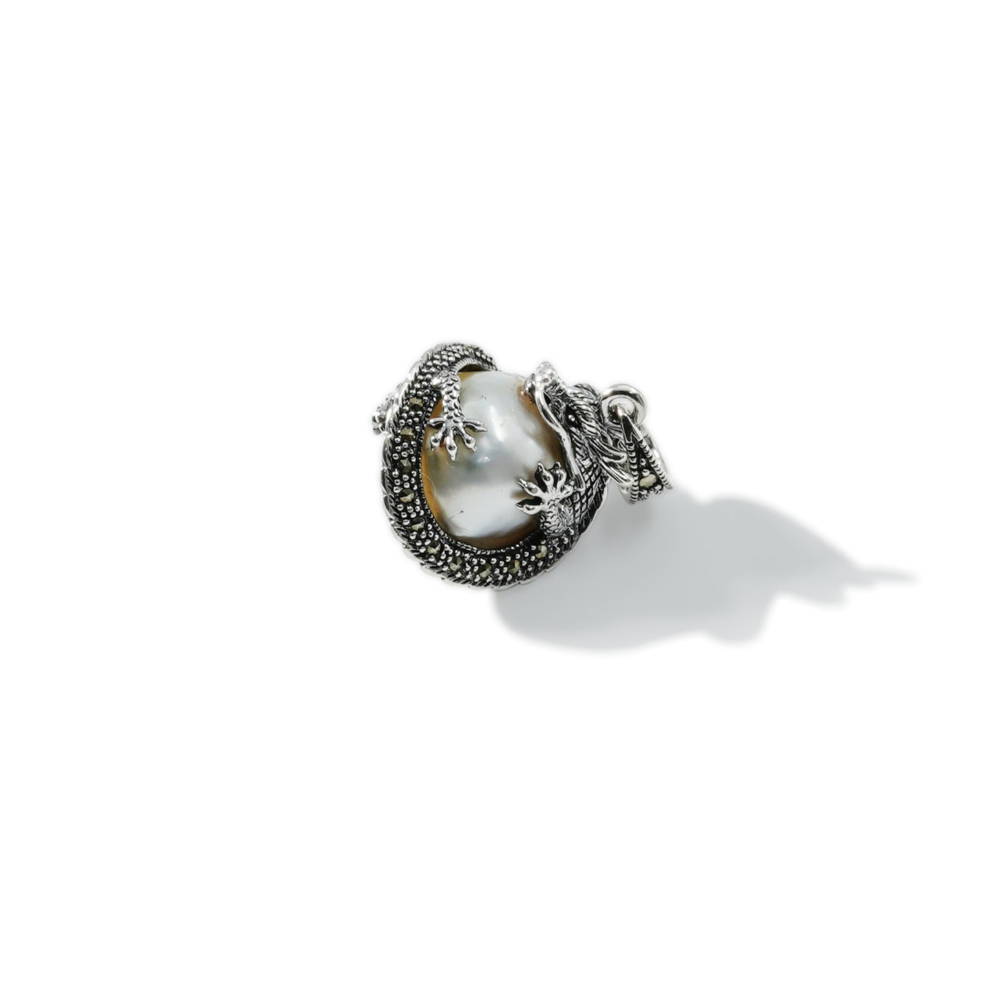 PENDANT DRAGON BAROQUE SEA PEARL BALL