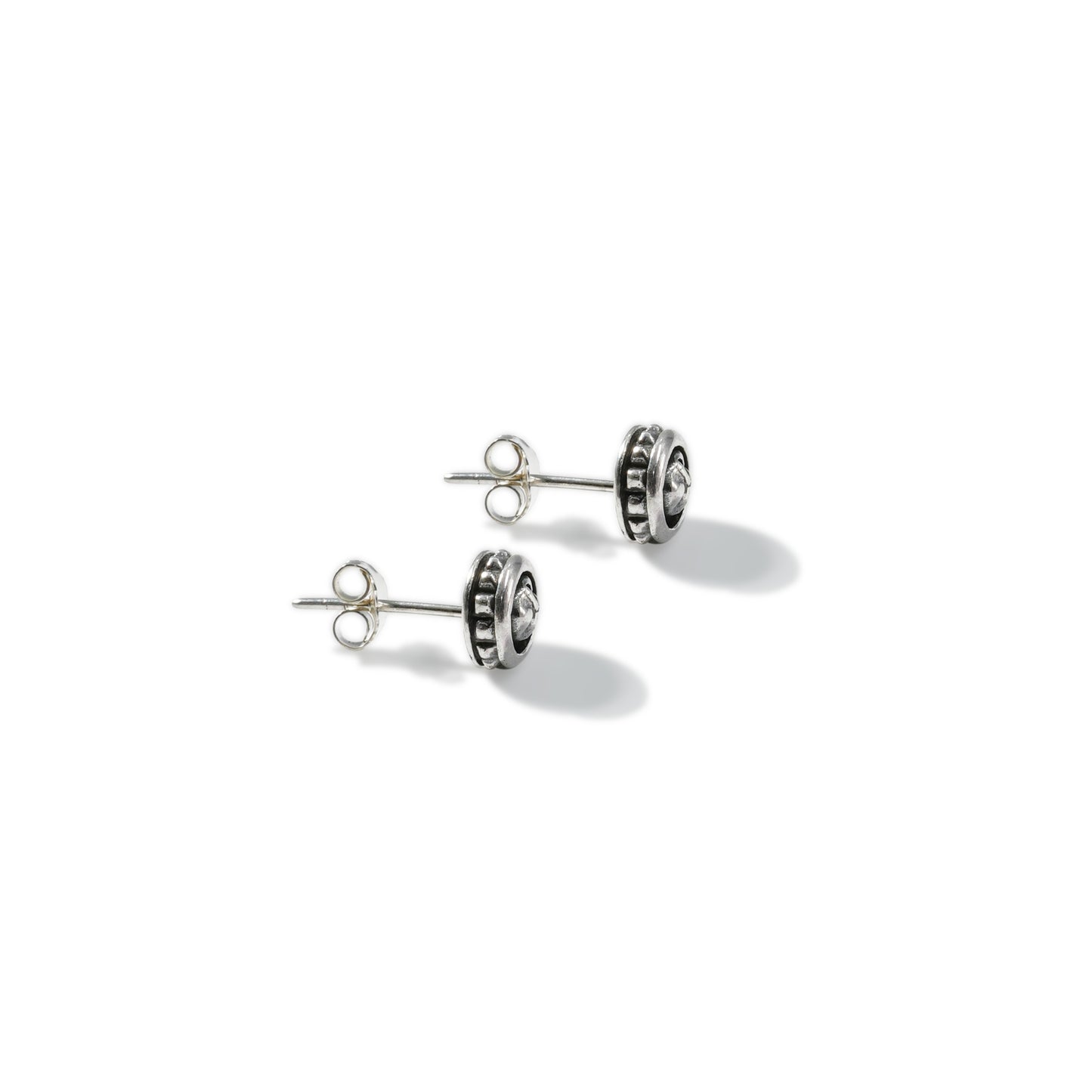 EARRING STUD ROUND SKULL