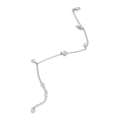 BRACELET CHARM SHEEL PEARL WITH RHODIUM PLATED