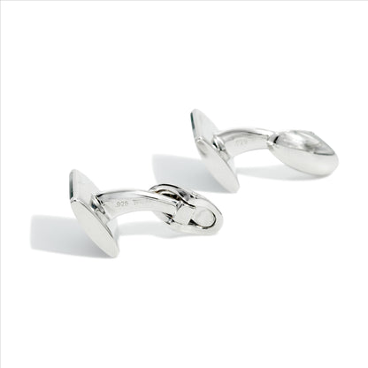 CUFFLINK GRADATION 15TH ANNIVERSARY RODHIUM PLATED