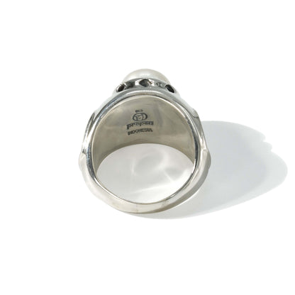 RING DOME STUPA BOROBUDDHA FRESH WATER PEARL
