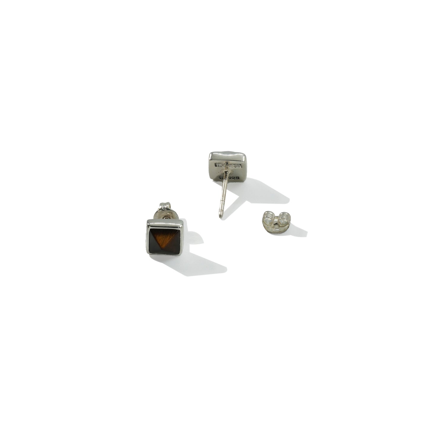 EARRING STUD TIGER EYE