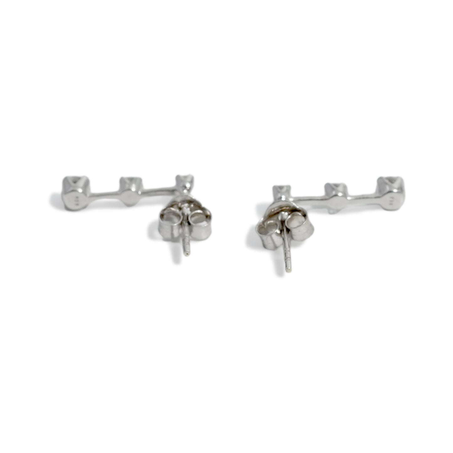 EARRING SIRCON WITH RHODIUM PLATED