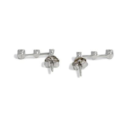 EARRING SIRCON WITH RHODIUM PLATED