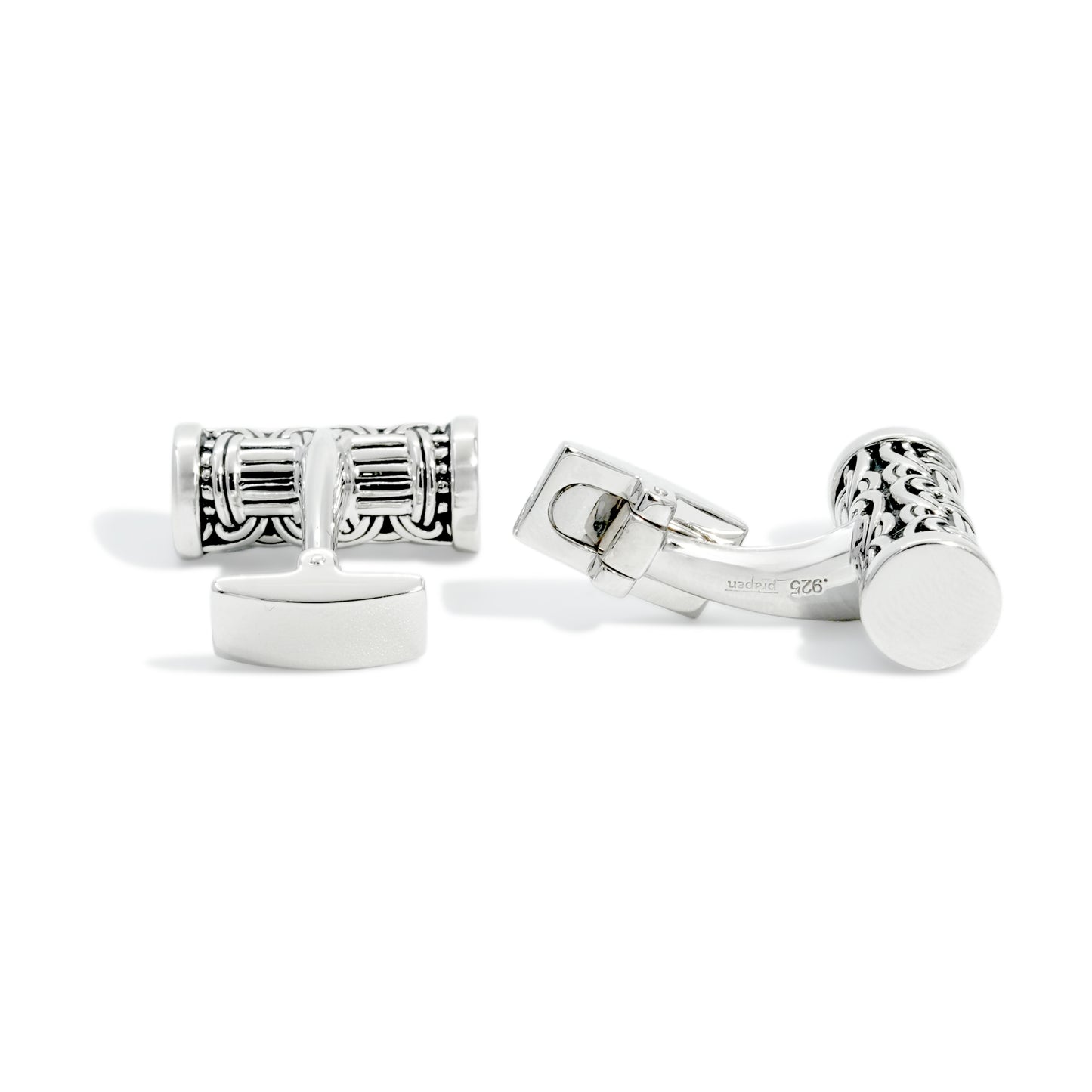 CUFFLINK BYZANTINE 15TH ANNIVERARY RODHUM PLATED
