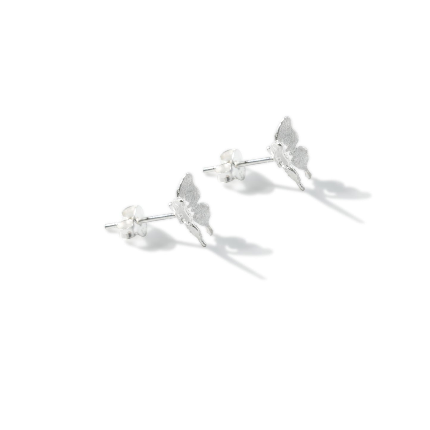 EARRING BUTTERFLY BRUSHED