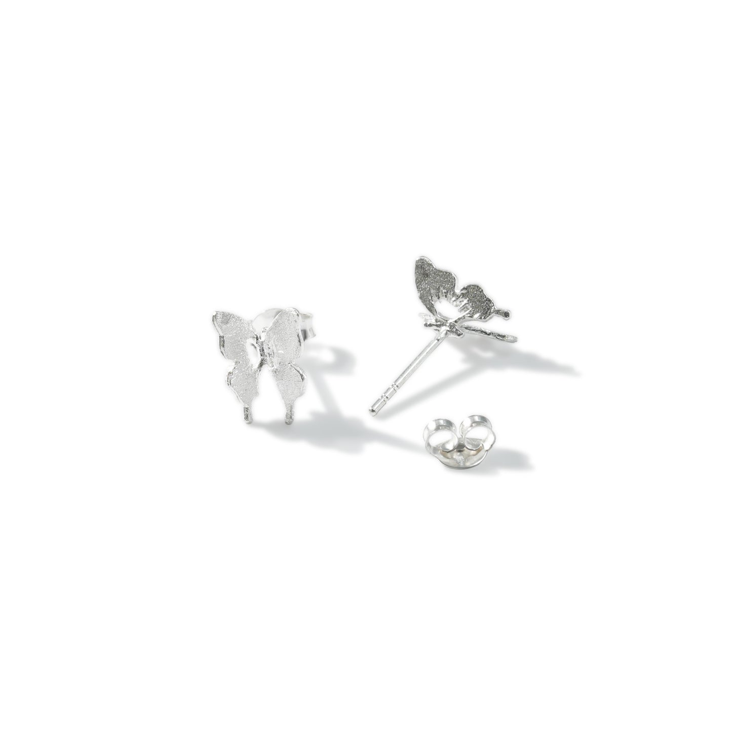 EARRING BUTTERFLY BRUSHED