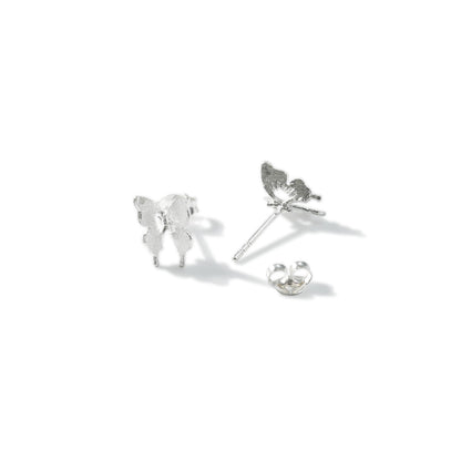 EARRING BUTTERFLY BRUSHED